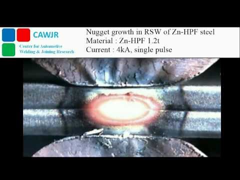 Nugget growth in the Resistance Spot Welding of Zn coated HPF steel