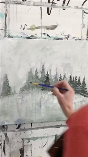 Throwback Timelapse: Painting an Abstract Woodland Landscape 🌲🎨