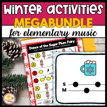 Winter Activities for Elementary Music - Listening Maps, Write the Room, Centers