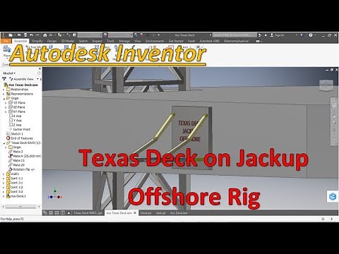Texas Deck on Jackup Offshore Rig - Autodesk Animation #2