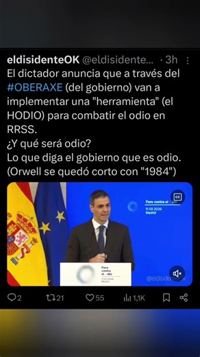 odio del PSOE a la información libre.