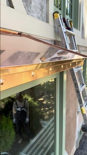 Putting on the bling! Before/After Copper bay window roof. #constructionchannel #designbuild #diy
