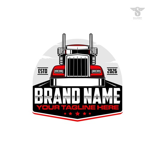 Trucking Company Logo: Logistics Freight Transport Vector Designs (SVG, EPS, PNG) - Etsy