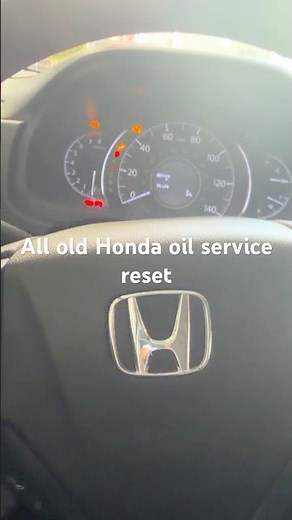 How to reset oil life all old Honda vehicles no touch screen