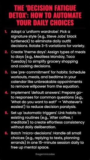 The 'Decision Fatigue Detox': How to Automate Your Daily Choices #ad (Verify Info)