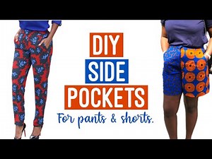 HOW TO SEW SIDE POCKETS FOR PANTS & SHORTS.