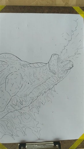 Drawing Godzilla realista #drawing #godzilla #filmes #Pietro RG