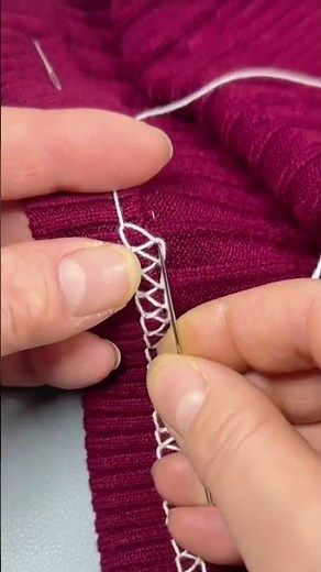 Simple hand overlock technique to secure fabric without a machine #sewing #DIYskills #lifehacks