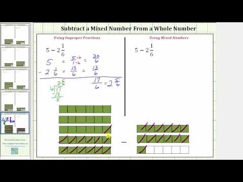 Subtract a Mixed Number from a Whole Number (2 Methods)