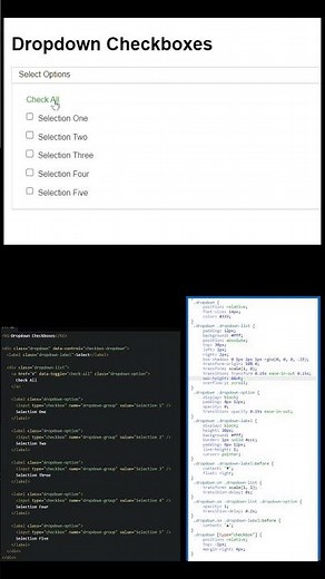 Create checkbox in dropdown list html #html #shortvideo #shorts