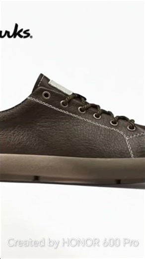 Clarks Men's Black Leather Casual Lace - Up Sneakers - Comfortable Classic Design Footwear-LK9719