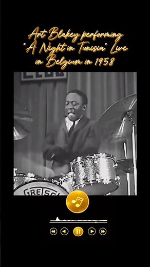 Art Blakey performing “A Night in Tunisia” Live in Belgium in 1958 #artblakey