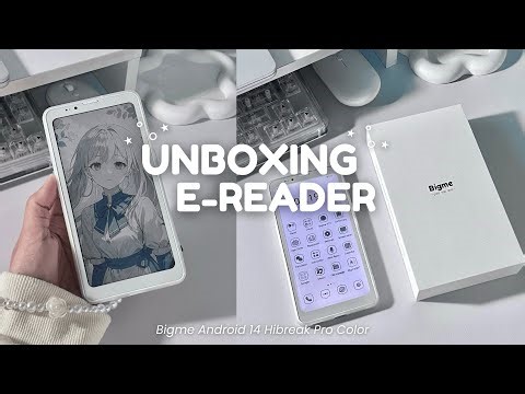 unboxing aesthetic color e-reader phone 🤍 Bigme Android 14 Hibreak Pro Color eReader Smartphone