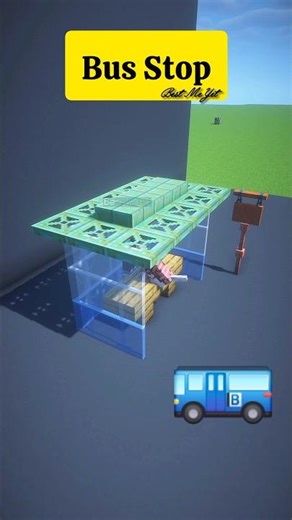 🚌 Easy Minecraft Bus Stop Build – Simple & Aesthetic Survival Design!