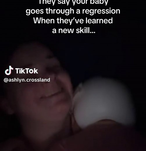 Blowing raspberry’s on me to make fart noises like I do to her belly 🤣 she’s also has been non stop throwing her feet down on the ground, and mastered the fishy face it’s gonna be a long night #girlmom #MomsofTikTok #babiesnewskill #sleepregression