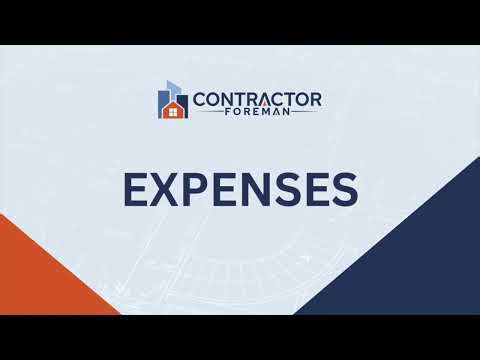 Recording Expenses with Contractor Foreman