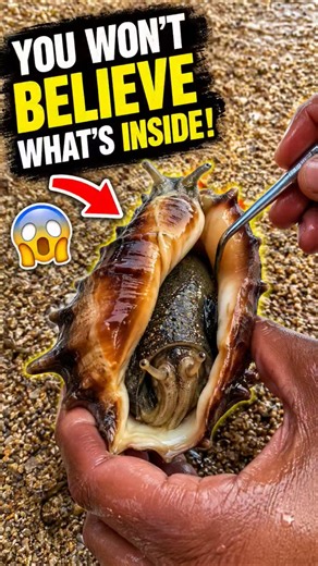 You Won't Believe What's Hidden Inside This Sea Shell! 😱🐚 #shorts