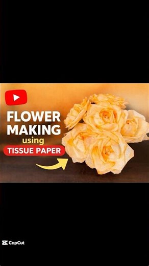 DIY Tissue Paper Flower Making | Easy Home Craft🌸