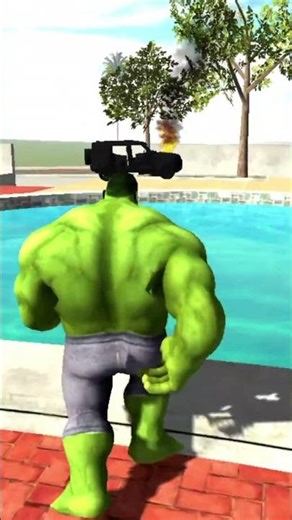 HULK ATTACK ON CAR 🚗 😂| #hulk #ibd3d #trending #ytshorts #shorts #shortsfeed #viralshort