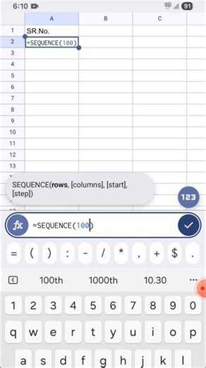 Google Sheet SEQUENCE Formula 😲Mobile me Auto Numbering in Seconds!
