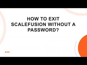 How to Exit Scalefusion Without a Password?