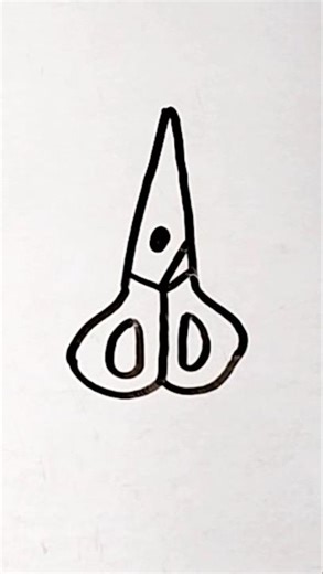 How to draw scissors ✂️ Easy Drawing #shorts #art #viral