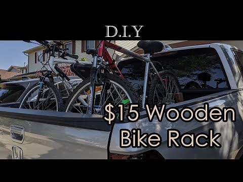 How to DIY a wooden Bike Rack using 2x4 for mid size pickup truck (Honda Ridgeline)?
