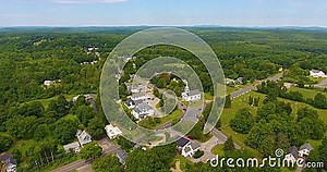 Chester Town Aerial View, New Hampshire, USA Stock Video - Video of library, heritage: 217137395
