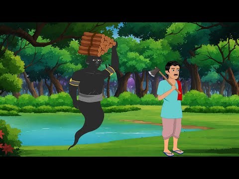 चतुर लकड़हारा और भूत | Hindi Moral Stories | Hindi Kahaniyan | cartoon story in hindi | Jadui Kahani