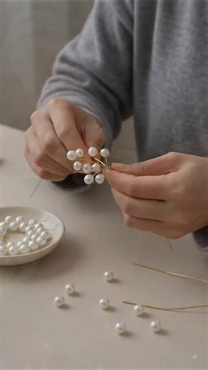 How to make a Yellow artificial Rose and golden Mattel | beads bunch hair comb clip #youtubeshorts