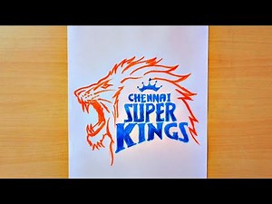 How to Draw Chennai Super Kings Logo / CSK / Step by Step