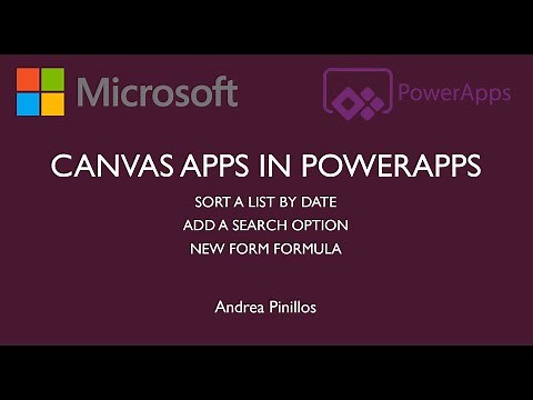 Canvas Apps | Sort, Search, New Form | Power Apps