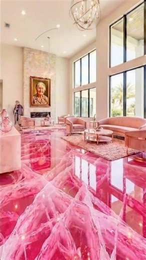 Turned A Room Into A Frozen Pink Ice Palace With Epoxy!