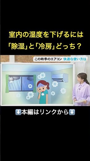 ⬆️本編はリンクから⬆️湿度下げるために「除湿」は間違い？夏に必須『エアコン』の適切な使い方は…効率よく部屋を冷やすには「風向き」どうすれば？三菱電機に聞いた答えは#shorts