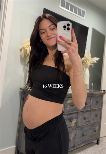I’ve been carrying our baby girl for sixteen weeks already!! 🎀 I can’t wait to finish this at 28!! #16weekspregnant #firsttimemom #girlmom #pregnancyupdate