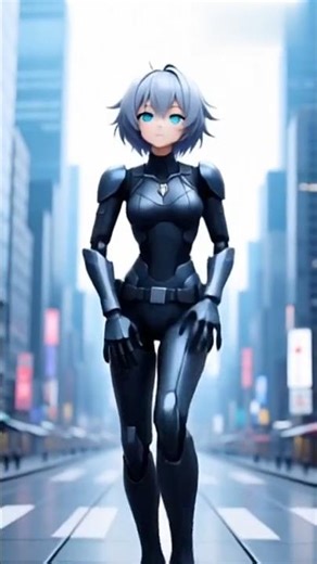 Futuristic Robot Anime Girl Dance 🤖 | Viral AI Dance Short #Shorts.