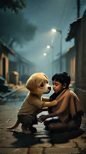 Poor Puppy had nothing… but still chose to give everything. 🐶❤️ #animahal