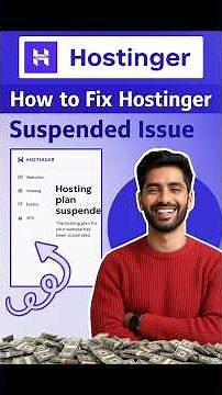 How to Fix Suspended Hostinger Plan || Unsuspend Hostinger Hosting plan #hostinger