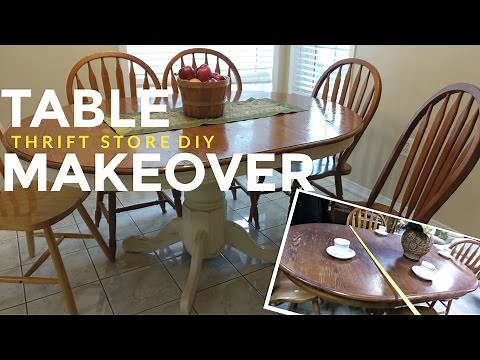 How To Refinish a Kitchen Dining Table: Vintage / Shabby Chic / Farmhouse Style!