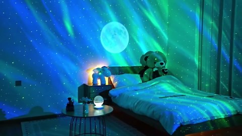 One Fire Northern Lights Projector,300+Color Modes Galaxy Projector for Bedroom, 15 White Noise Galaxy Light Projector, 5Moon Star Projector, Bluetooth Aurora Light Projector, Remote Timer Star Lights
