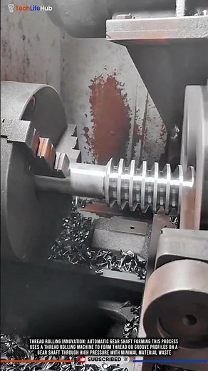 Thread Rolling Innovation: Automatic Gear Shaft Forming #tech