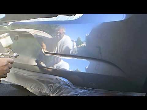 Retouche peinture pare choc arrière voiture