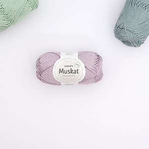 10K views · 45 reactions | Made from 100% Egyptian mercerized cotton, DROPS Muskat has a gentle shine and great shape stability - a great choice for delicate summer projects ✨ And you get it with a 30% discount for just a few more days! Hurry up and order your favourite today at garnstudio.com/sale #dropsdesign #dropsmuskat #dropsyarn #dropsgarn #garnstudio | Garnstudio DROPS design | Facebook