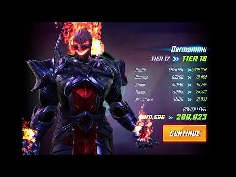 Marvel Strike Force - Gear Tier 18 Upgrade Gameplay