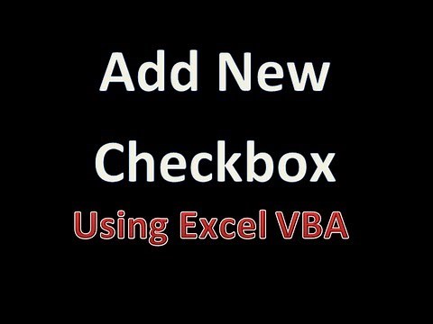 Dynamically Add New Checkbox and Rename the Caption - Excel VBA