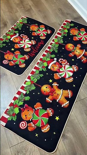 If you’re updating your christmas kitchen decor, these holiday kitchen rugs are such an easy swap