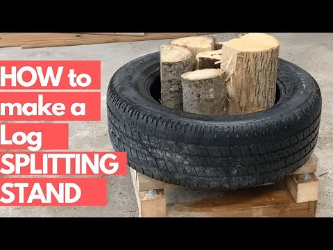 How to Make a Log Splitting Tire Stand in 5 Minutes | Effortless Wood Splitting