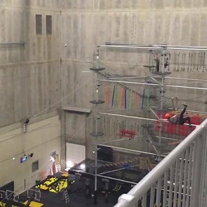 Possibly the best part of the high ropes course - the 145 ft ziplines! | The Factory