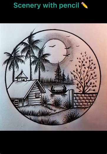 Learn to Draw Beautiful Home Scenery with Pencil