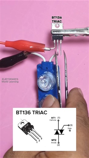 BT136 TRIAC project trial/testing #shorts #diy #electronic #technology #automobile #tv #audio #ideas